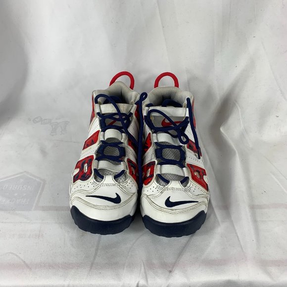 Nike Other - Nike Air More Uptempo PS- Boys- Size 3Y- Red Navy Camo-[CZ7886-100] Basketball